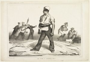お節介はやめて！」20番プレート 作： Honoré Victorin Daumier