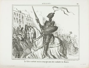 エル・シドもまた、ムーア人と戦うために戦場に立つ。 作： Honoré Victorin Daumier