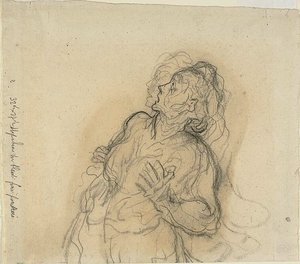怯える女 作： Honoré Victorin Daumier