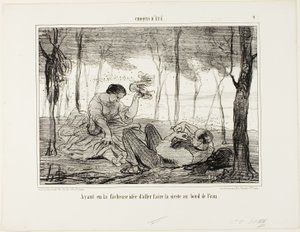 水辺で昼寝をするという不運なアイデアを思いついた『Croquis D