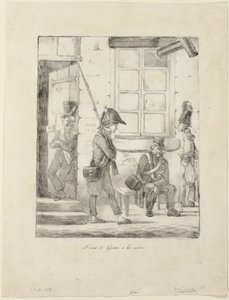 「市役所を守っている 作： Honoré Victorin Daumier