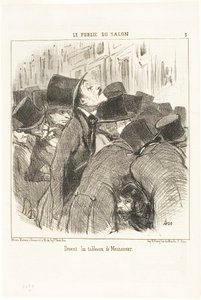 マイソニエの絵の前で（『Le Public Du Salon』より3枚目 作： Honoré Victorin Daumier