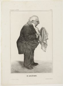 戯画セレブリテ』より「アルレペール氏...」、プレート280 作： Honoré Victorin Daumier