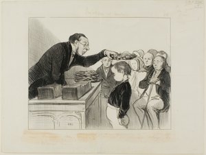 ジャン＝ジョゼフ＝シャブラール氏...健康で最優秀賞！『Professeurs et Moutards』より28枚目 作： Honoré Victorin Daumier