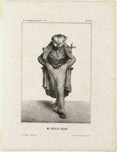 ミスター・ヴュー＝ニアイス、『戯画のセレブリテ』より、プレート278 作： Honoré Victorin Daumier