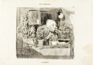 タイプ・パリジェンヌより38「匂い 作： Honoré Victorin Daumier