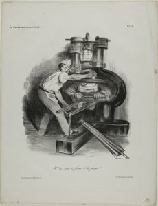 「それで、あなたは報道に干渉したいのですか！」プレート319 作： Honoré Victorin Daumier