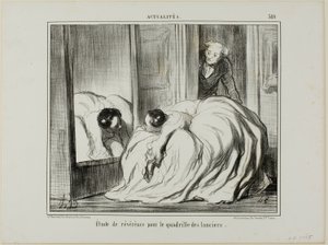 ランサーズのクアドリルのための敬意の研究（Actualitésより380版 作： Honoré Victorin Daumier