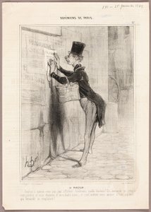 ボヘミアン・ド・パリ』より「ポスター・マン」、プレート17 作： Honoré Victorin Daumier