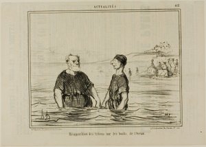 海のトリトンの再出現、Actualitésより412版 作： Honoré Victorin Daumier
