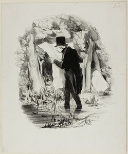 コンスティテューショネルの講義はあなたをどこへ連れて行くのだろう？ 作： Honoré Victorin Daumier