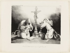 悪魔が年老いて隠者になった、476番 作： Honoré Victorin Daumier
