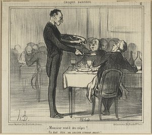 「ムッシューはクレープをお召し上がりになりますか？ 作： Honoré Victorin Daumier