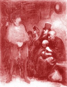 待合室、1878年、ギャラリー・デュラン＝リュエルでのドーミエ展 作： Honoré Daumier