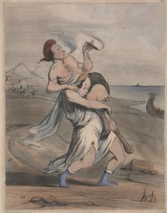 古代史、いいえ。 13：ヘレンの誘拐（古代史、第13号：ヘレンの誘拐） 作： Honoré Daumier