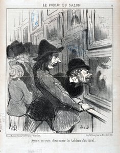 オノレ・ドーミエ（1808-1879）の作品。Charivariは1852年の作品。Serie LE PUBLIC DU SALON - "ライバルの絵を吟味する芸術家たち" MUSEE DES BEAUX ARTS - PALAIS LONGCHAMP, MARSEILLE