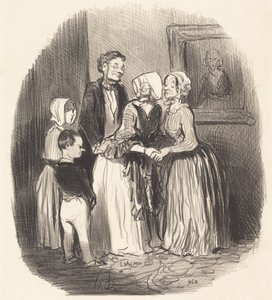 お正月には、ラボーダンおばさんを訪ねてください 作： Honoré Daumier