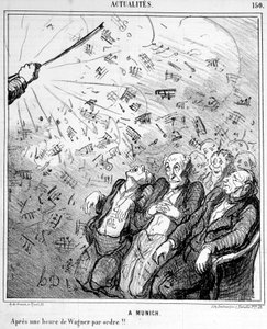 ワーグナーの音楽についての漫画 - オノレ・ドーミエ作 作： Honoré Daumier