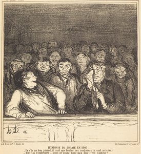 1866年のドラマの衰退 作： Honoré Daumier