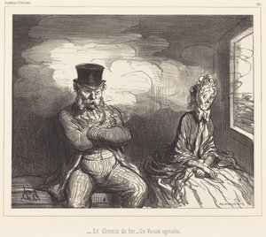 鉄道で... 心地よい隣人 作： Honoré Daumier
