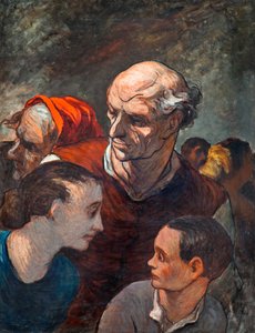 バリケードの家族1848年-ドーミエ、オノレ
