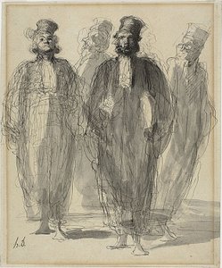 4人の弁護士 作： Honoré Daumier