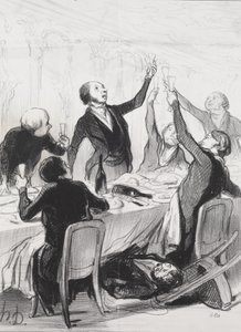 43回目の乾杯…禁酒会へ 作： Honoré Daumier