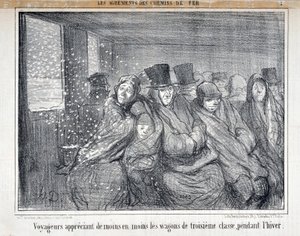 "Les Agrements des Chemin de fer "シリーズのイラスト 作： Honoré Daumier
