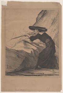 スペインにて - キリスト教的慈善、『今日のニュース』より、1872年5月29日付『ル・シャリヴァリ』掲載 作： オノレ・ドーミエ