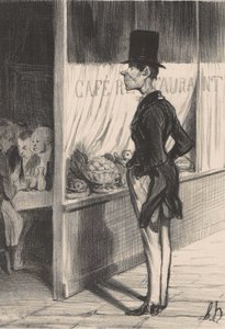 小銭が3枚ある 作： Honoré Daumier