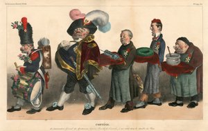 カリカチュア」（1830年）政治的、風刺的な色彩の作品 作： Honoré Daumier