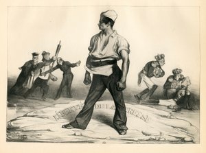 La Caricature (1830) 政治的、風刺的な白黒写真 作： Honoré Daumier