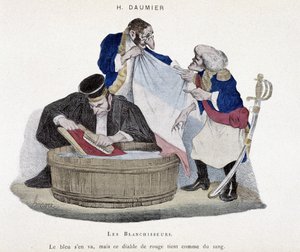 コインランドリー：フランス国旗-オノレ・ドーミエの風刺画