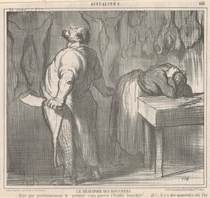 肉屋の絶望 作： Honoré Daumier