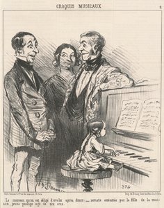 私たちが飲み込まなければならないピース... 作： Honoré Daumier