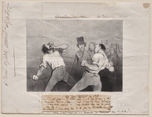 1843年の理解のレッスン 作： Honoré Daumier