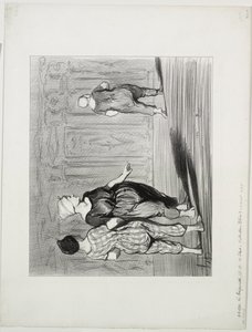 The Bathers、プレート 15: それはまた彼女です、かわいいファッション、マダム・コカルドー! 作： Honoré Daumier
