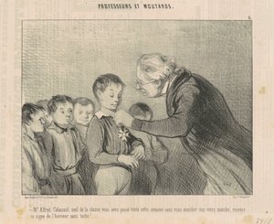 アルフレッド・カバソルさん...この栄誉の印を受け取ります... 作： Honoré Daumier