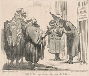 カプチン族のパリへの帰還 作： Honoré Daumier