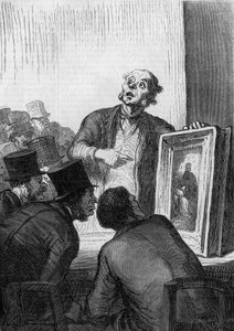 オークションハウス：アートの専門家。オノレ・ドーミエ（1808-1879）による風刺画。3月7日付「Le Monde Illustré」308号に掲載された版画。 作： Honoré Daumier