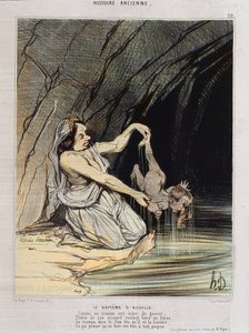 アキレスの洗礼 - 『シャリヴァリ』1840年版に掲載 - オノレ・ドーミエ 作： Honoré Daumier