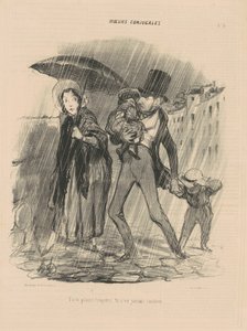 あなたはいつも不平を言います、あなたは決して幸せではありません。 作： Honoré Daumier