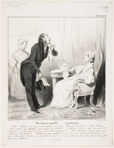 敏感な男（カリカチュラナ43） 作： Honoré Daumier