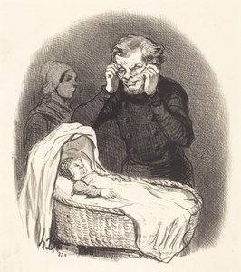 幸せな父 作： Honoré Daumier