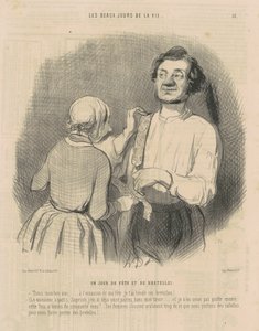 お祝いと装具の日 作： Honoré Daumier