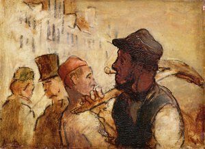 路上の労働者 作： Honoré Daumier