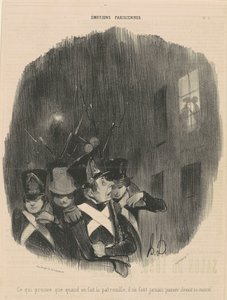 これは、私たちがパトロールを行っていることを証明しています... 作： Honoré Daumier