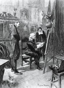 ピエール ヴィダル (1849-1929) による未知の傑作の挿絵、オノレ ド バルザック (1799-1850) による短編小説、1901 年にパリで出版されたヒューマン コメディと題された多巻コレクションから 作： Honore de Balzac
