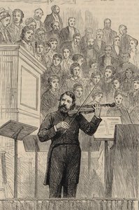 バイオリニストで作曲家のジョセフヨアヒム1831-1907年、1877年の肖像。 作： Horace Harral