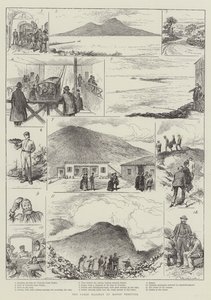 ヴェスヴィオ山を登るケーブル鉄道 作： Horace Petherick